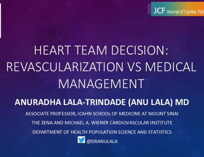 Heart Team Decision: Revascularization vs Medical Management