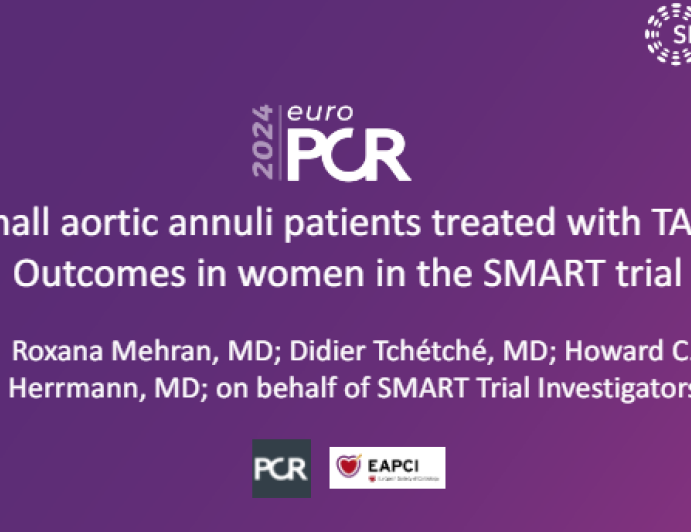 Small aortic annuli patients treated with TAVI: outcomes in women in the SMART trial