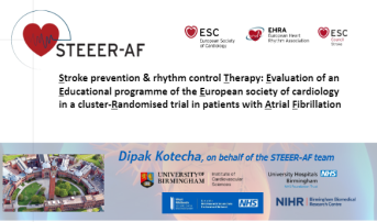 Stroke prevention & rhythm control Therapy: Evaluation of an Educational programme of the European society of cardiology in a cluster-Randomised trial in patients with Atrial Fibrillation